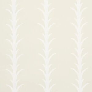 Schumacher Acanthus Stripe Wallpaper- Ivory On Neutral-5014771